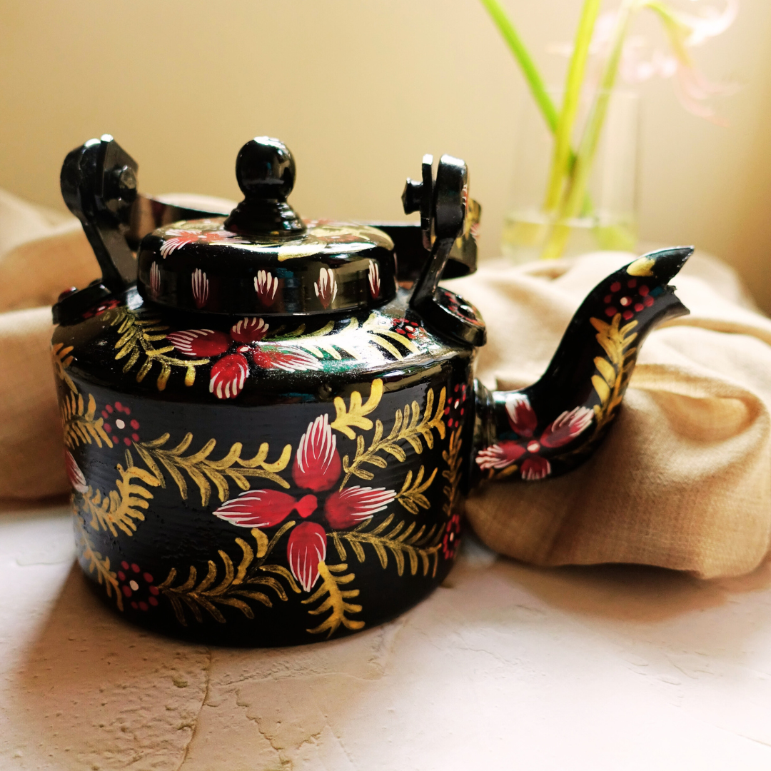 ArtTeas® Black Red and Golden Hand Painted Kettles