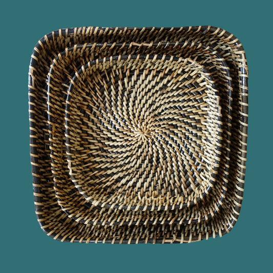 Black Cane Tray by ArtTeas® India