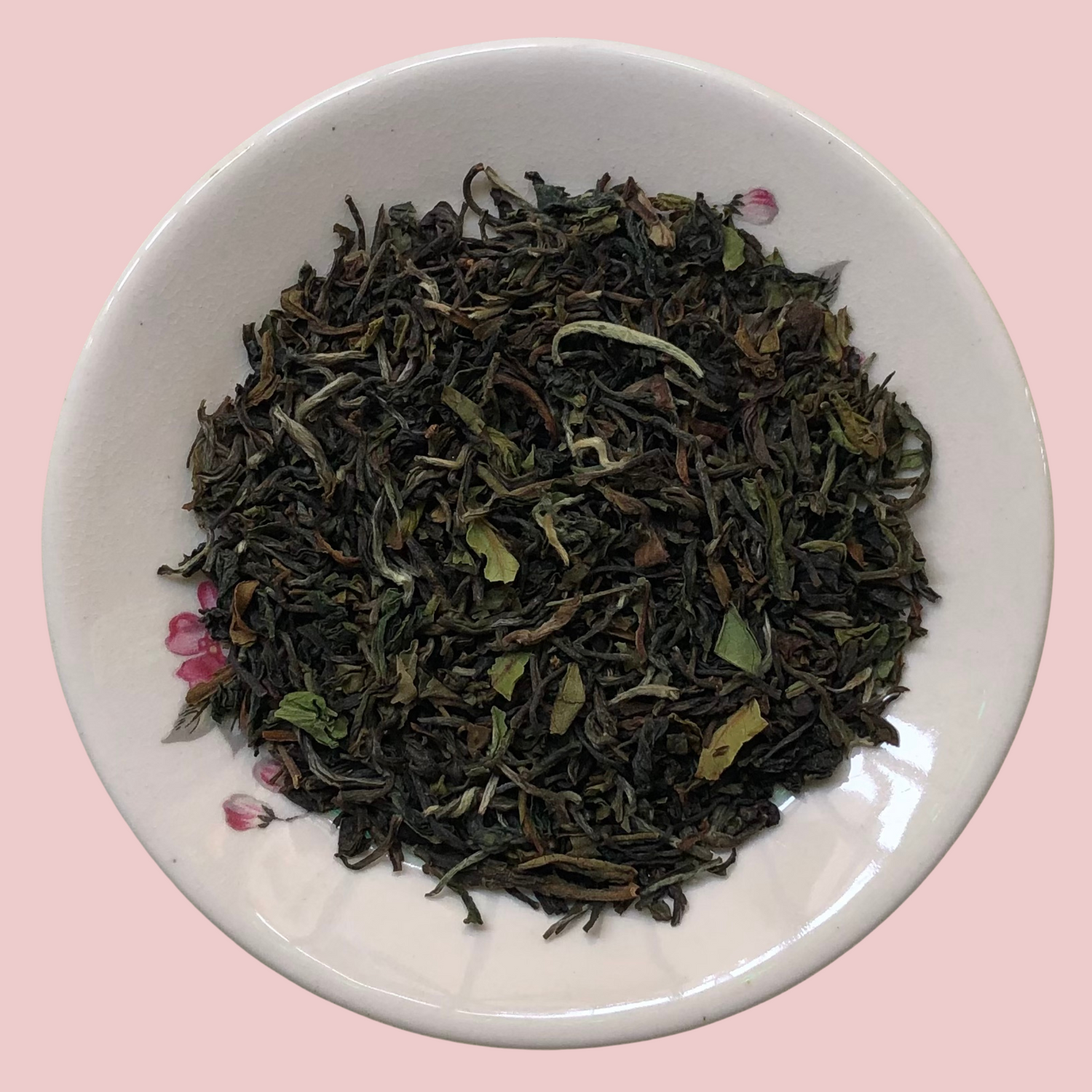Premium Darjeeling First Flush loose leaf tea by ArtTeas® showing whole leaves