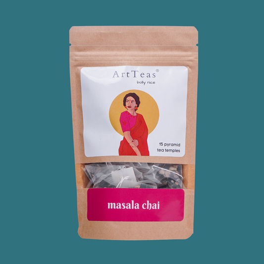 ArtTeas® Masala Chai pyramid tea bags - premium spiced Indian chai tea with relaxing and immunity boosting herbs India