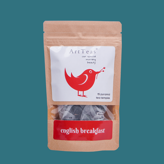 English Breakfast black tea in pyramid tea bags - ArtTeas® 