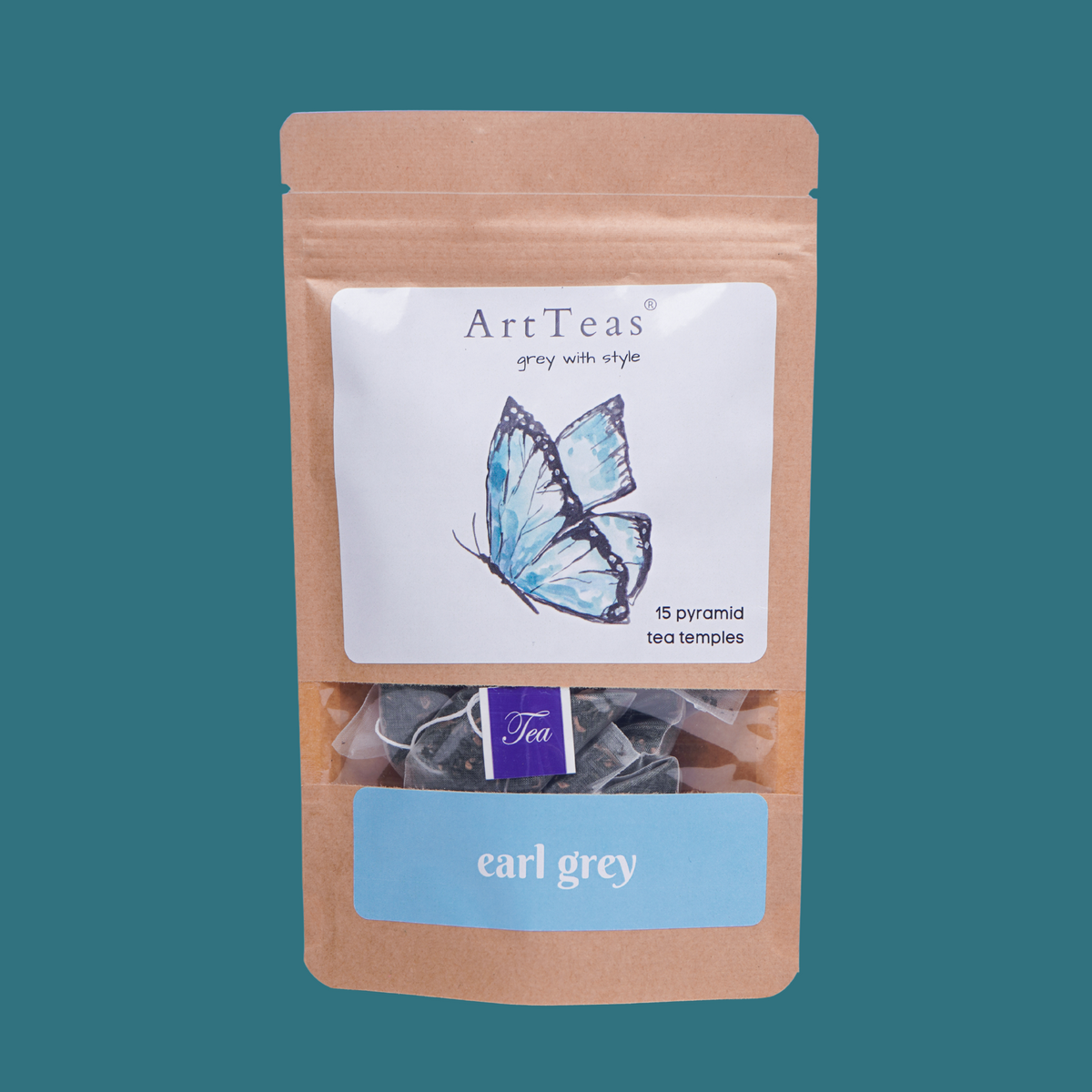 Premium Earl Grey tea bags with natural bergamot flavour - ArtTeas®