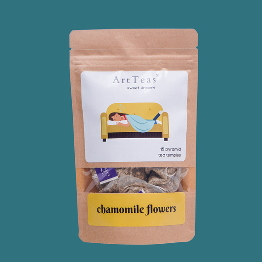 ArtTeas® chamomile flowers pyramid tea bags - caffeine free herbal tea in premium packaging India