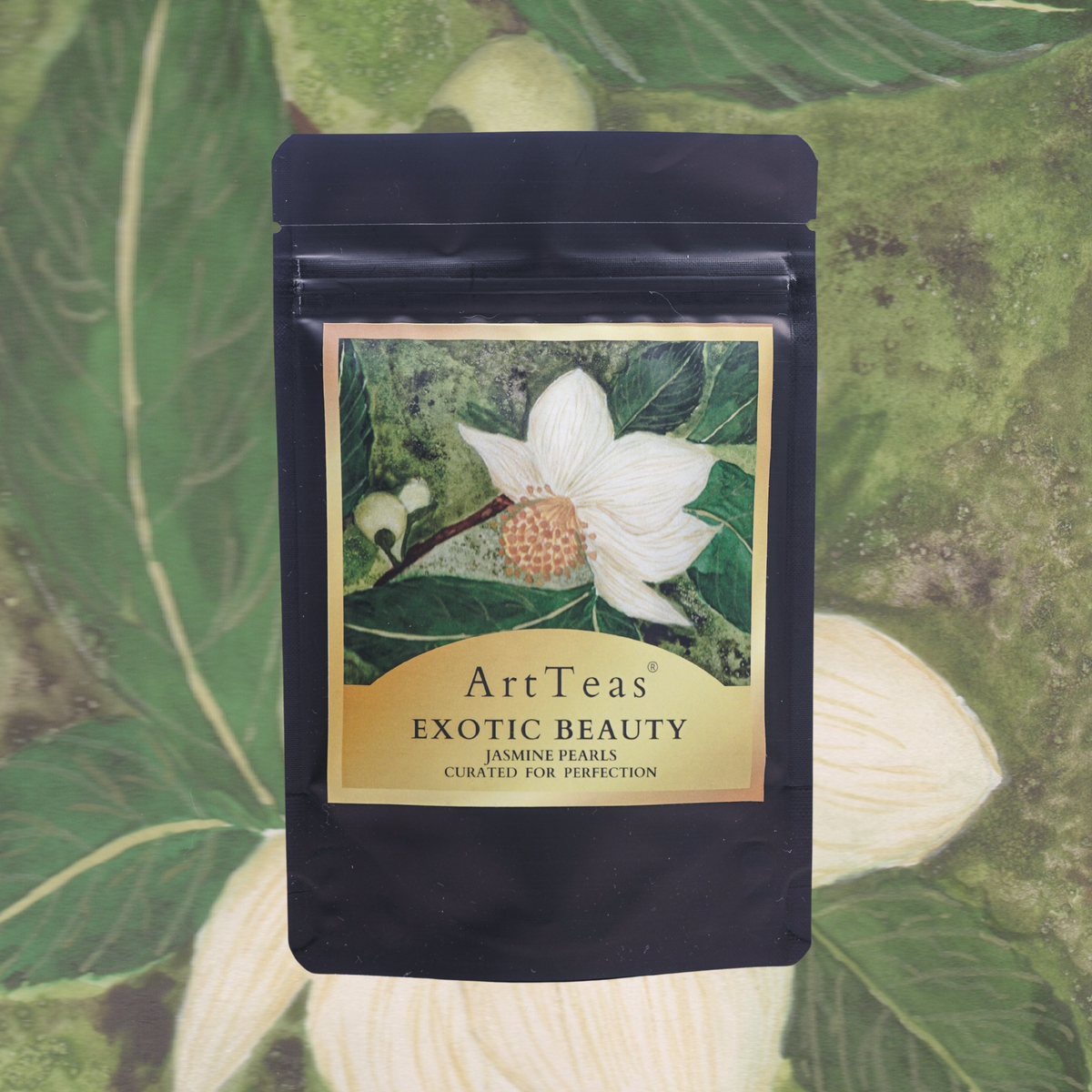 Loose leaf Jasmine Pearls tea with jasmine aroma