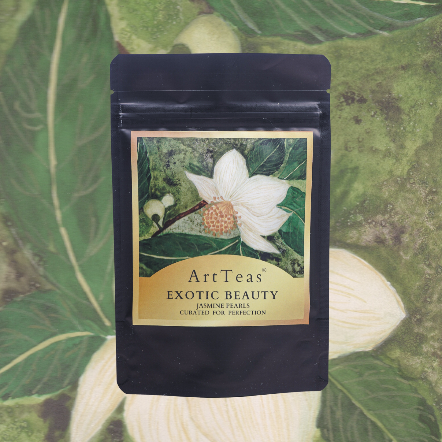 Loose leaf Jasmine Pearls tea with jasmine aroma