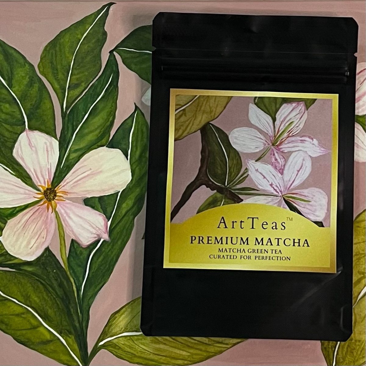 ArtTeas Premium Japanese Matcha Green Tea pouch from Shizuoka Japan