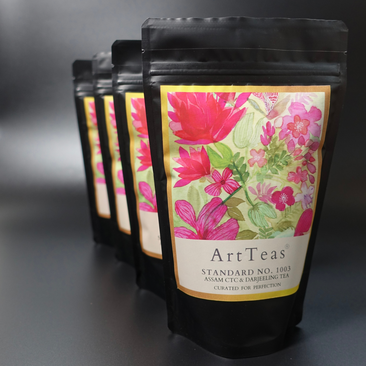 ArtTeas® House Blend with hand-painted botanical watercolor art on packaging
