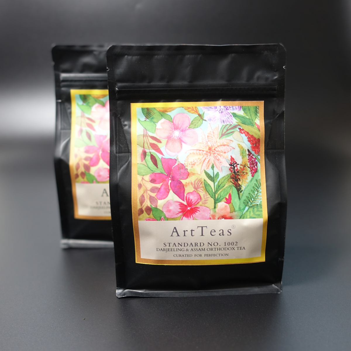 ArtTeas® 500gms multipack - Darjeeling & Assam Tea with watercolor hand-painted art work labels