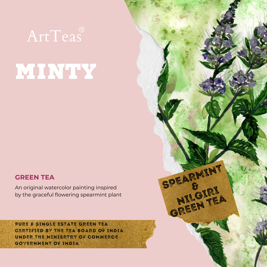 ArtTeas®  spearmint Green Tea with Nilgiri green tea