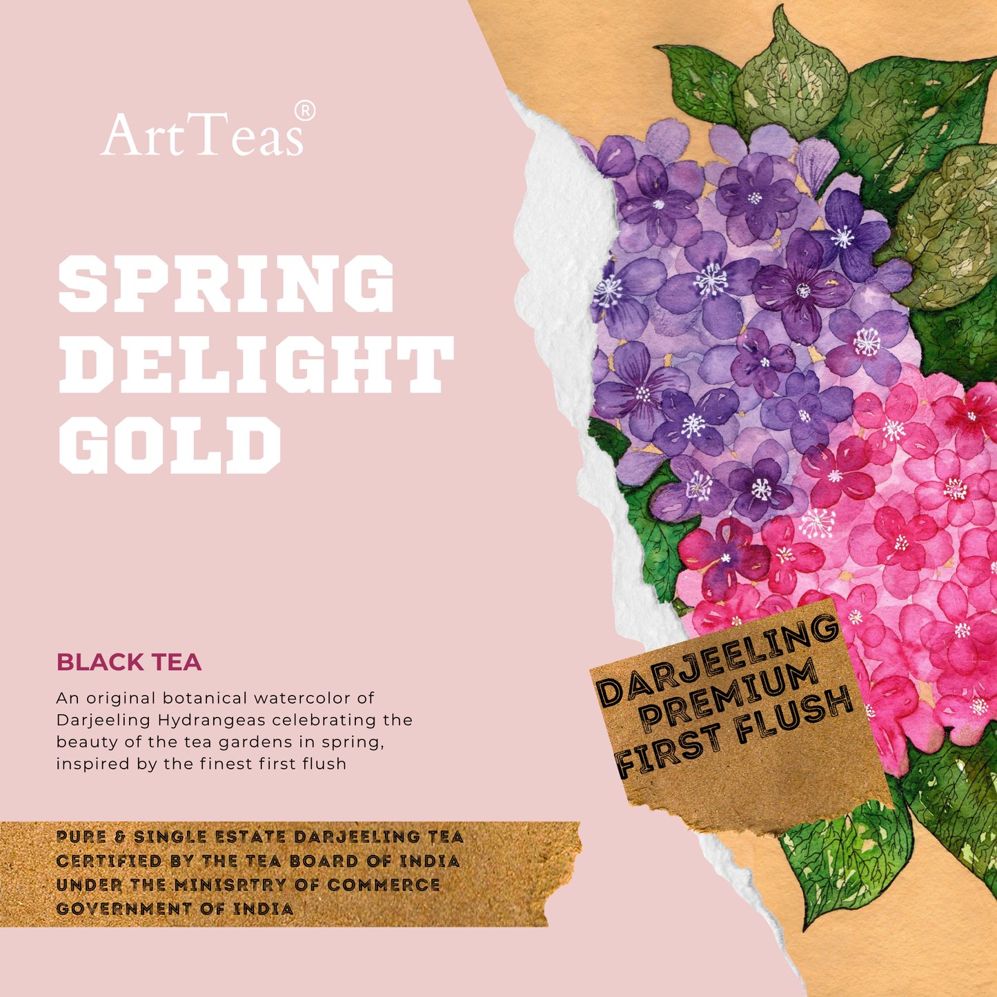 ArtTeas® Spring Delight Gold Darjeeling First Flush Moonshine Tea 2026