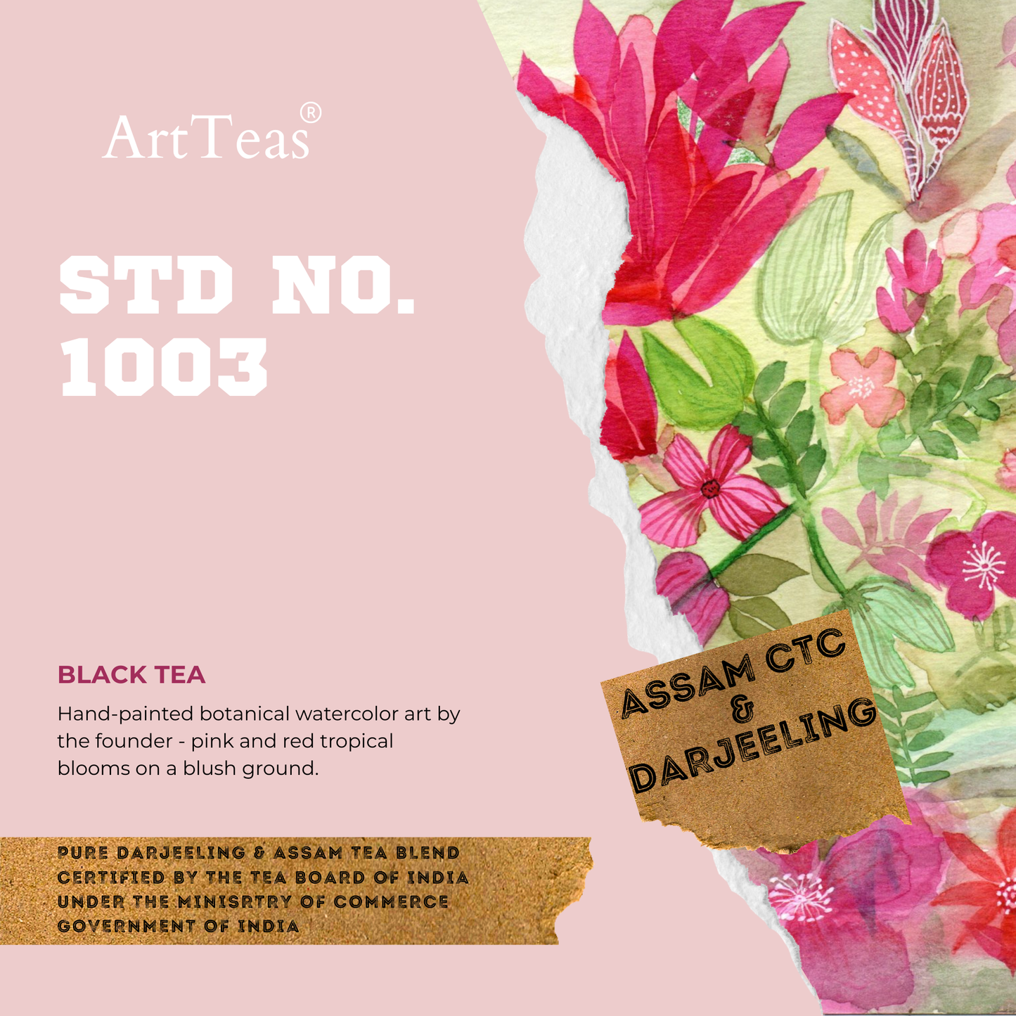 ArtTeas® Standard 1003 House Blend - 1kg multipack of Assam & Darjeeling blend