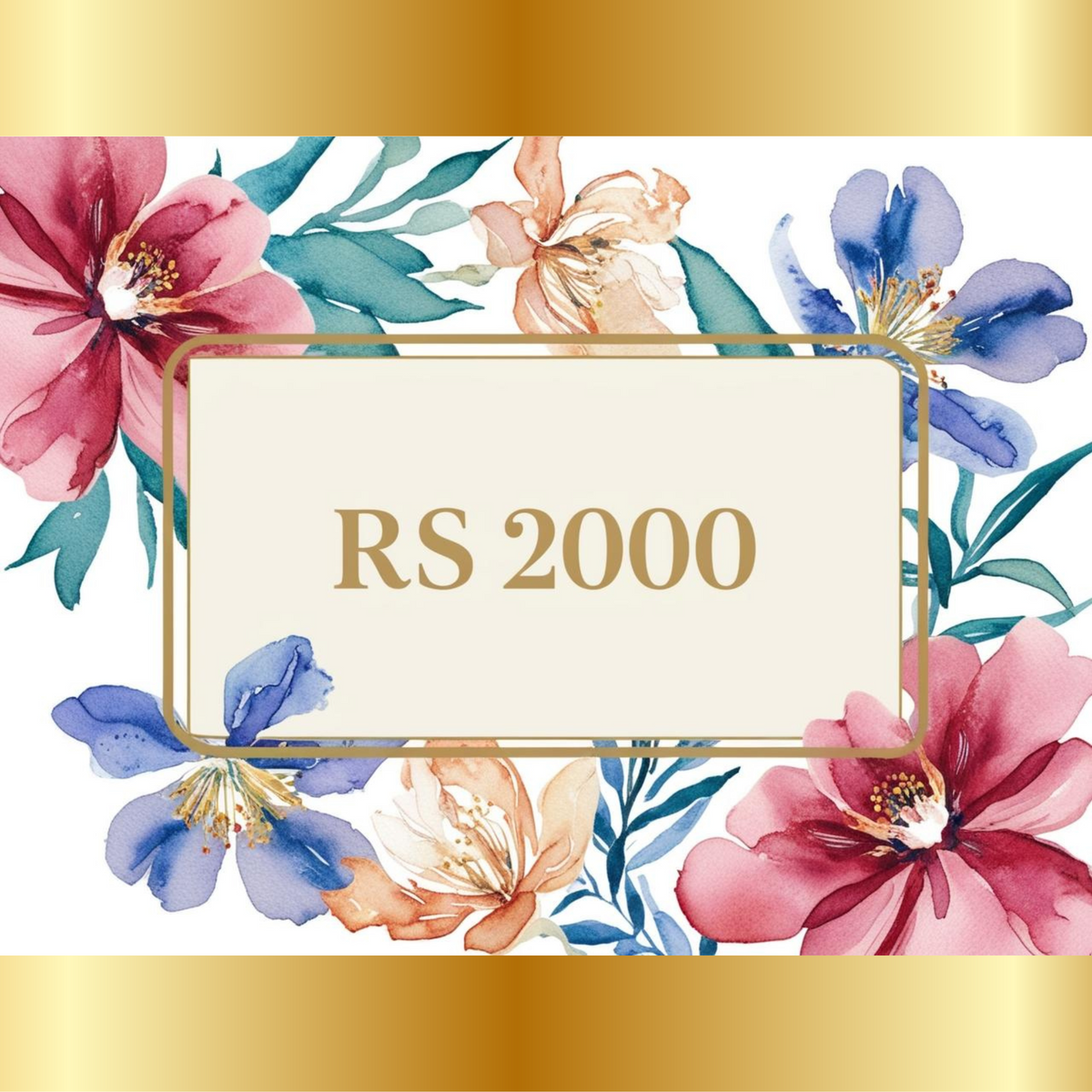 ArtTeas® tea gift card featuring elegant watercolor floral artwork