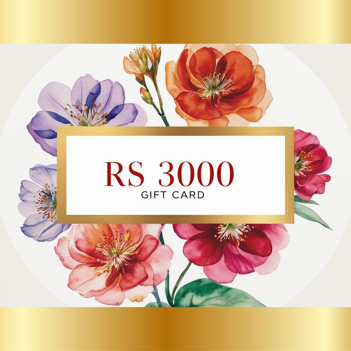 ArtTeas® luxury E-Gift Card with vibrant floral watercolor artwork