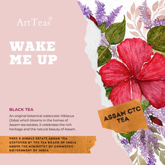 Wake Me Up Assam Second Flush CTC Black Tea by ArtTeas - Premium Breakfast Tea 