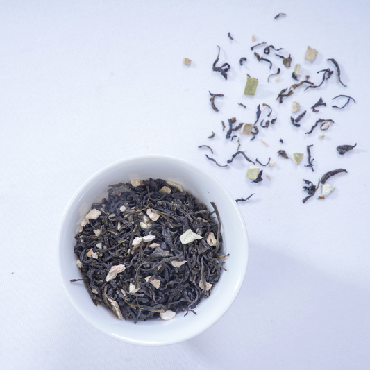 Sun-kissed Mango loose leaf green tea by ArtTeas® - premium mango flavoured green tea sourced from Indian tea garden