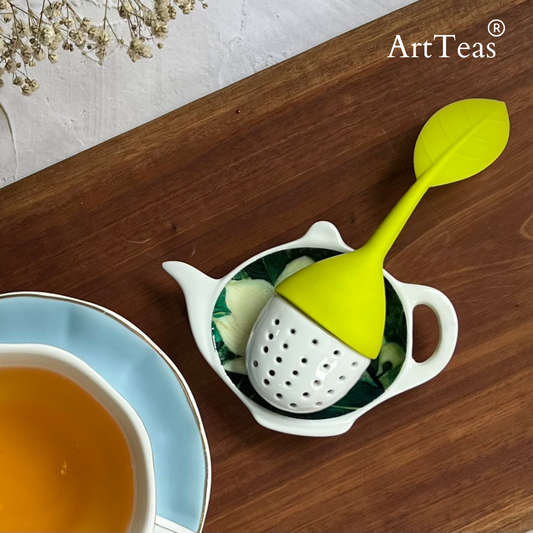 ArtTeas® leaf shape ceramic tea inuser - loose leaf tea accessory gift India