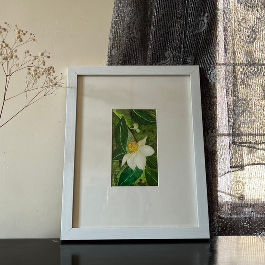 White Flower Watercolor Painting Gift India - ArtTeas® 